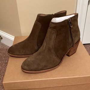 Madewell Janice suede booties - brown NIB